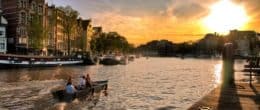 阿姆斯特丹运河的夜晚